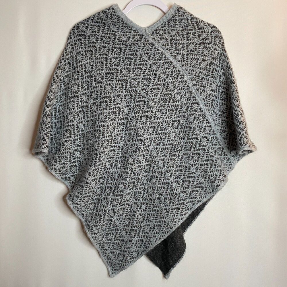 Iperico Mohair Wool Blend Shawl Sweater Made in Italy One Size